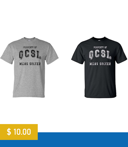 >qcsl varsity men's soccer t-shirt